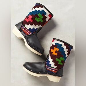 Rosa Mosa Vintage Carpet Tapestry Leather Boots NIB RARE!